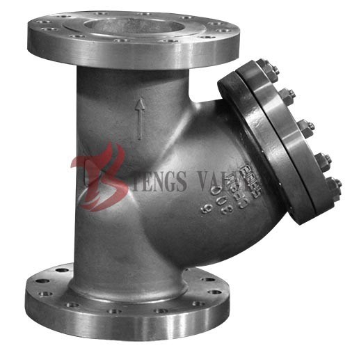 A351 CF8M 300LB Y Type Strainer , Stainless Steel Y Strainer Flange Type