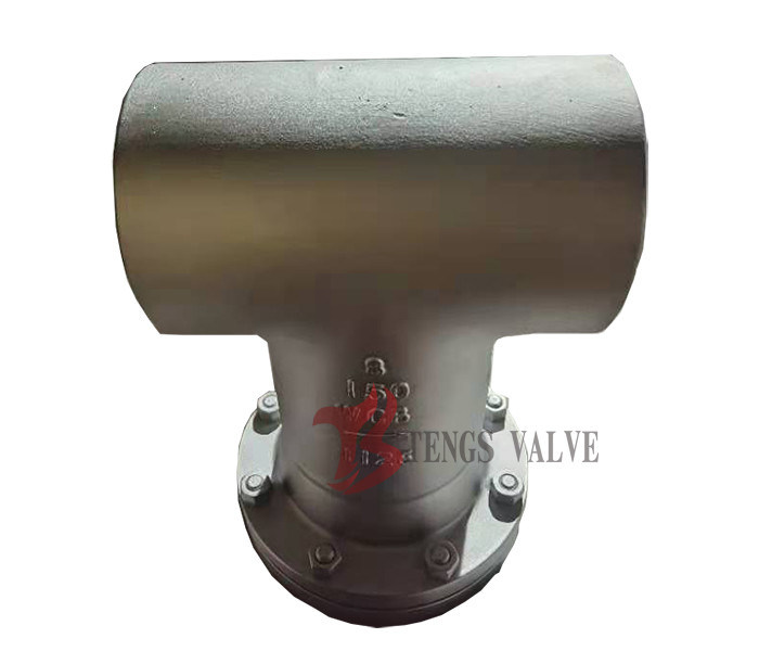 Carbon Steel A234 WPB Tee Type Strainer Fabricated Straight Flow 8inch