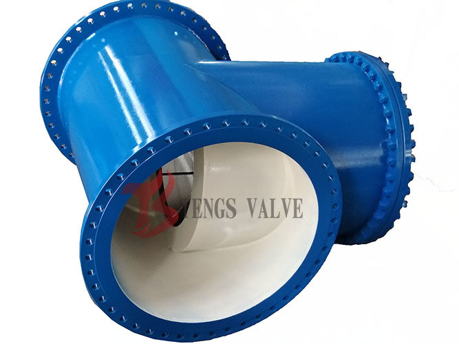 Fabricated Tee Strainer A106 Body 48" 150LB Flanged ASME B16.47 For