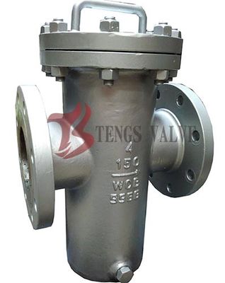 Cast Steel Simplex Basket Strainer , ANSI CL150 Flanged Basket Strainer For Pumps
