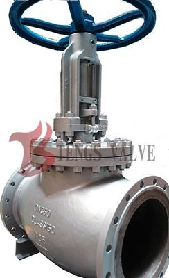 Carbon Steel Industrial Globe Valve , A216 WCB ANSI Flanged Plug Disc Globe Valve