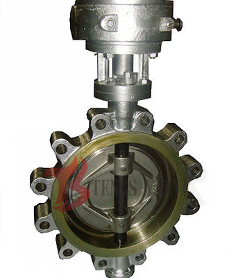 Hard Seal Metal Seated Butterfly Valve Gear Type For Metallurgy / Light Industry