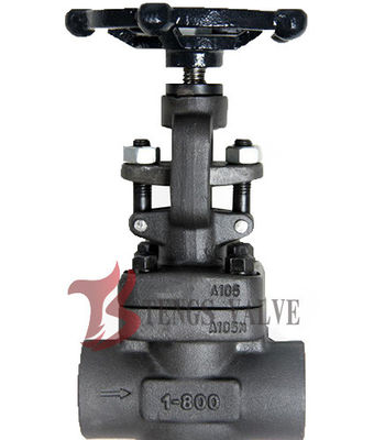 Metal Seat Forged Steel Globe Valve Handwheel Operated J11H CL800 SW / NPT